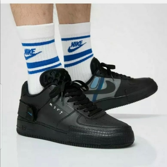 Nike AF1-Type Black Photo Platinum Tint AT7859 001 - Picture 7 of 8